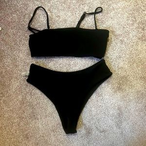 Black zaful highwaist bikini small